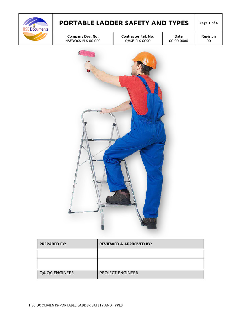 Hse Documents Portable Ladder Safety And Types Pdf Ladder