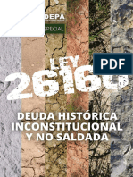 Informe Especial - Ley 26160 - Deuda Histórica, Inconstitucional y No Saldada
