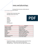 Anatomy and Physiology