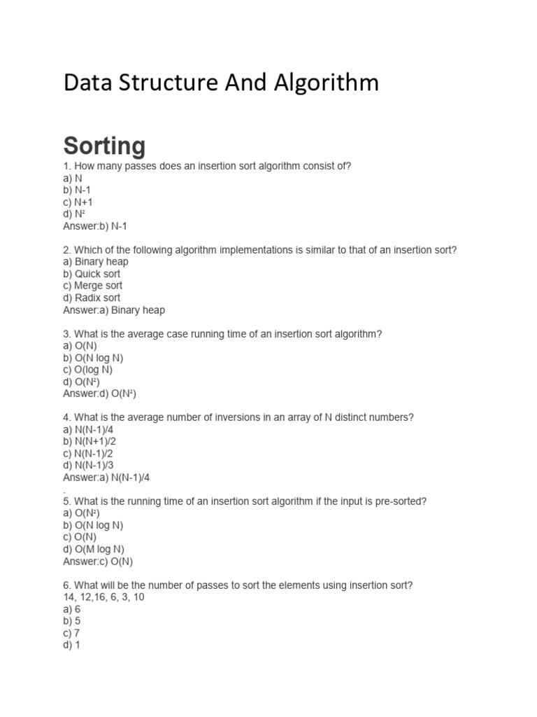 Algorithm Quiz | PDF | Combinatorics | Mathematical Logic