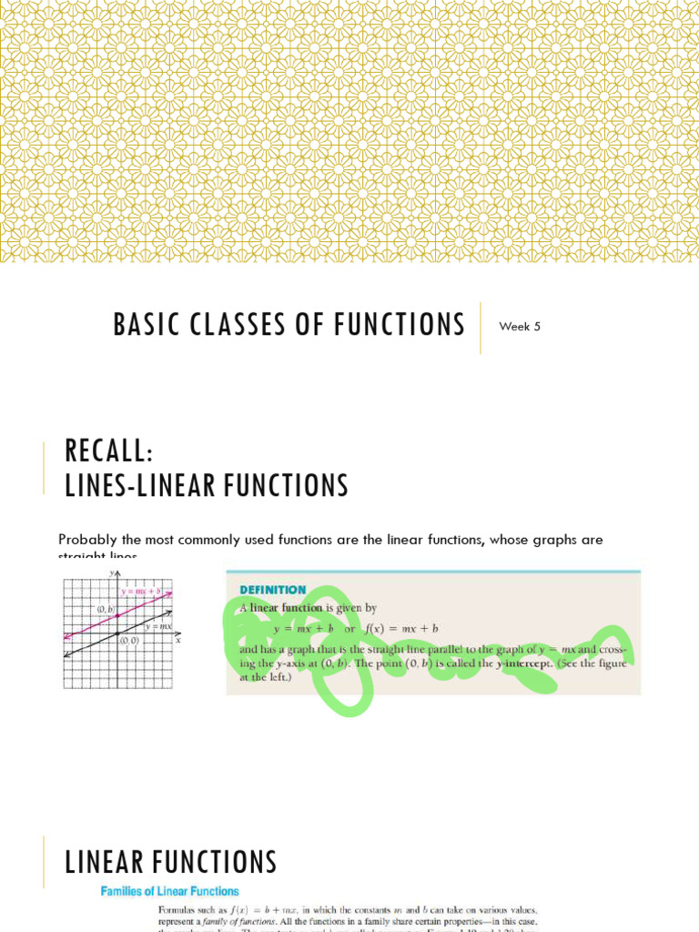 Basic Classes of Functions - PC | PDF