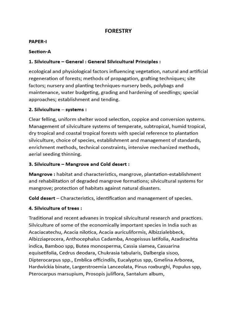 FORESTRY PDF Forests Conservation Biology