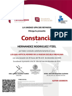 Certificate For Hernandez Rodriguez Itzel For - Los Ejes Articuladores de L...