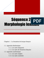 Séance 7 - La Formation Du Lexique