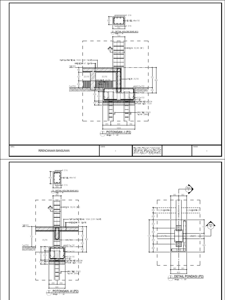 Potongan Pondasi 4 | PDF