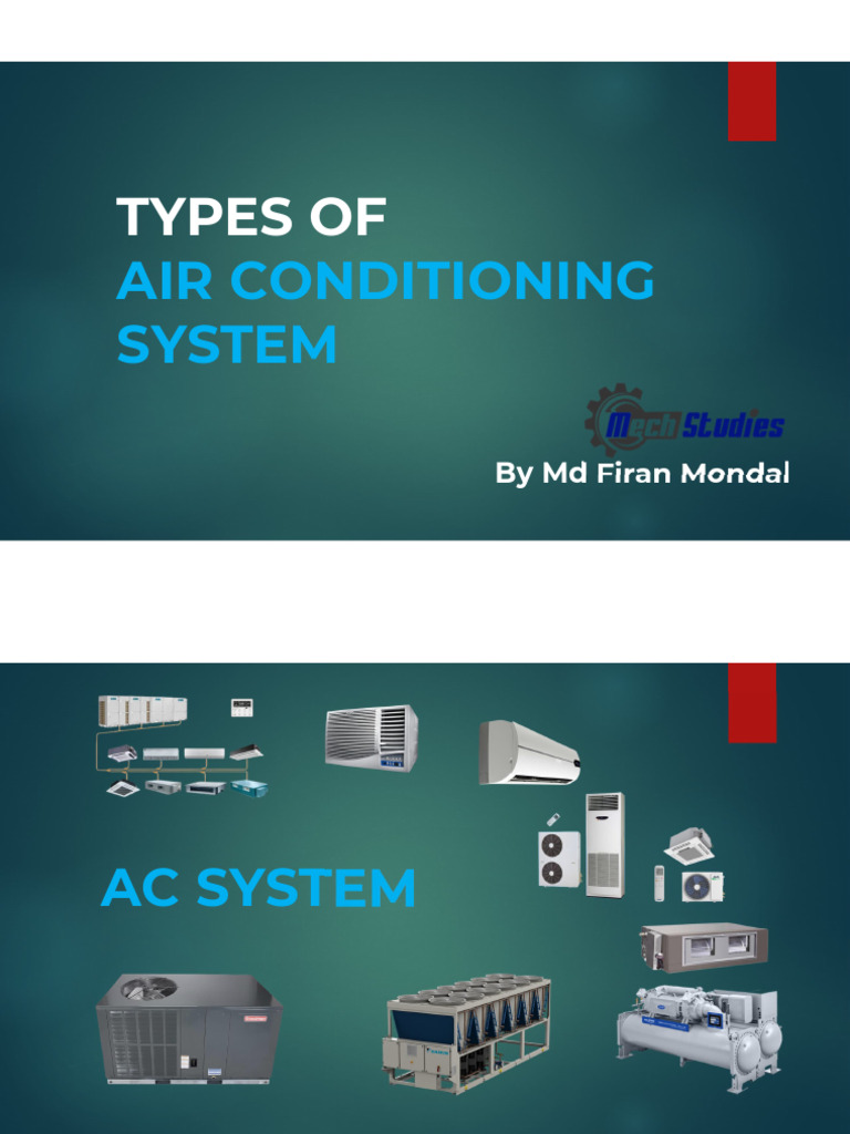 Types of Air Conditioning System | PDF