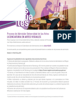 DIC 2023 Proceso Admisión Artes Visuales