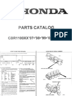 Honda CBR 1100 XX Blackbird 1997 2002 Part Cataloge English