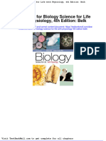 Test Bank For Biology Science For Life With Physiology 4th Edition Belk