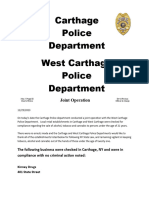 Carthage and West Carthage Police Departments Dec. 29, 2023