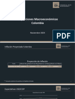 Proyecciones Macro Colombia Noviembre 2023