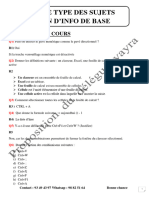 Corrigee Info de Base Questions de Cours