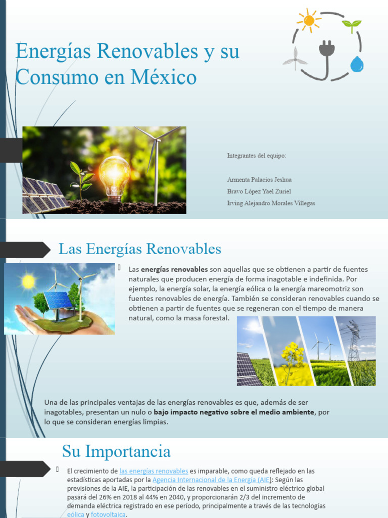 Energías Renovables en México: Tipos y Consumo | PDF | Energía ...