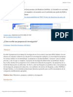 ¿Cómo Escribir Una Propuesta de Investigación? - PMC