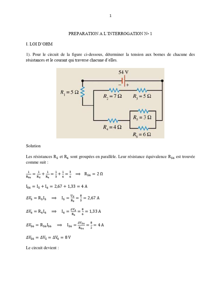 Association des résistances en circuits | PDF | Résistance (composant ...