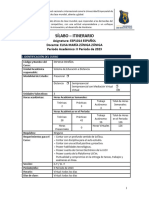 01 Silabo Itinerario ESPANOL Virtual II 2023 Ma Ju