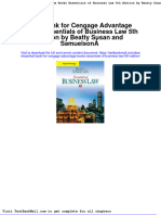 Test Bank For Cengage Advantage Books Essentials of Business Law 5th Edition