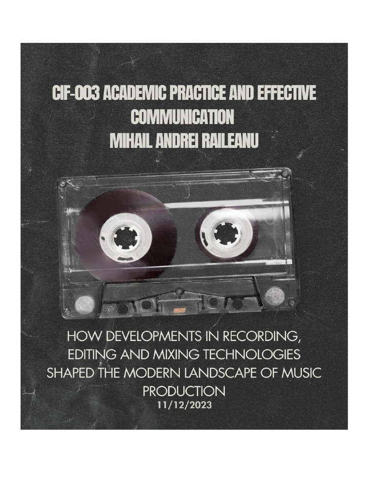 Impact of Tech on Music Production | PDF | Sound Recording And ...