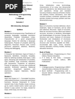 CS1CRT02 Methodology of Programming and C Language (Core)