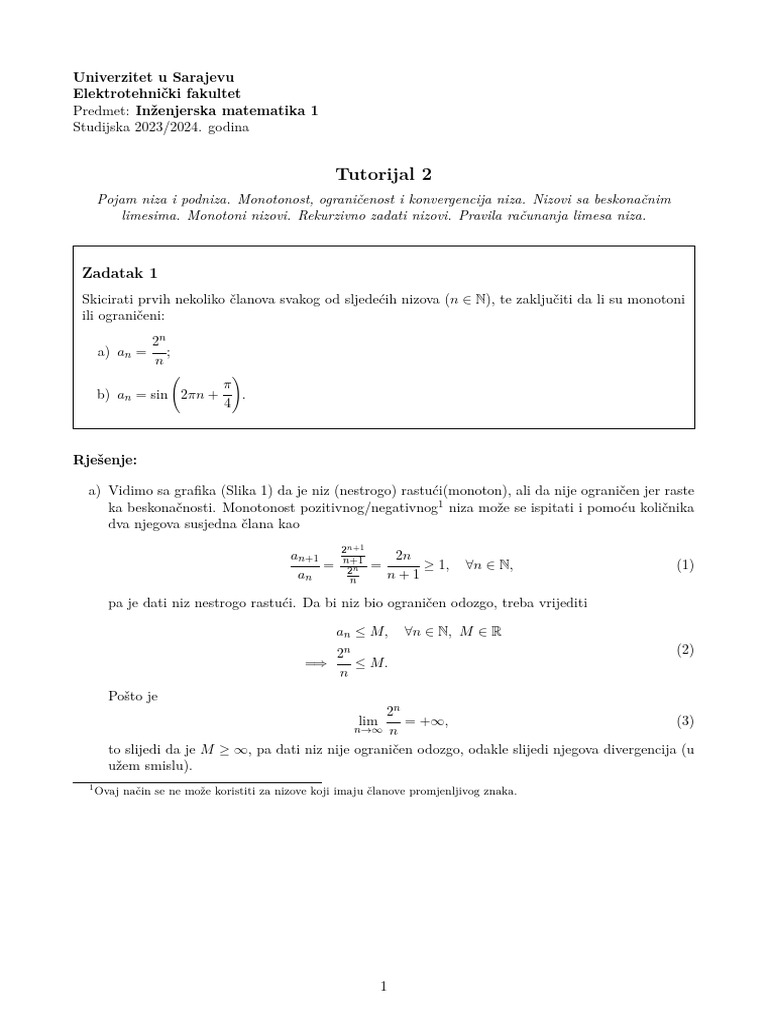 Tutorijal 2 | PDF