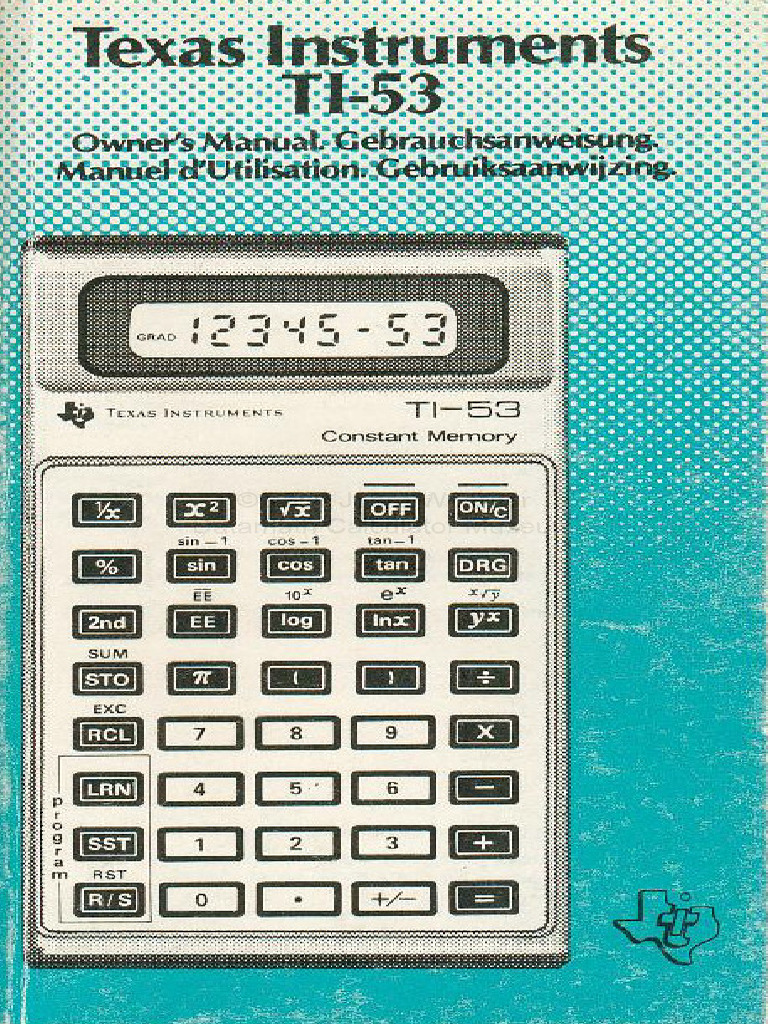 TI-53 - GB KALKULATOR Manual | PDF