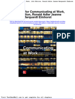 Test Bank For Communicating at Work 12th Edition Ronald Adler Jeanne Marquardt Elmhorst
