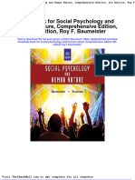 Test Bank For Social Psychology and Human Nature Comprehensive Edition 4th Edition Roy F Baumeister