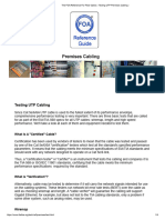 The FOA Reference For Fiber Optics - Testing UTP Premises Cabling