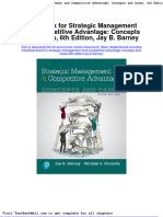 Test Bank For Strategic Management and Competitive Advantage Concepts and Cases 6th Edition Jay B Barney