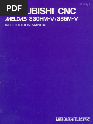 MELDAS 330HM/335M Instruction Manual | PDF | Numerical Control
