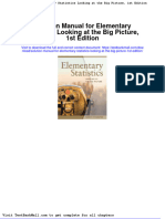 Solution Manual For Elementary Statistics Looking at The Big Picture 1st Edition