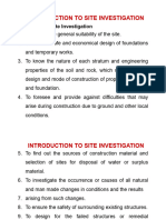 Introduction To Site Investigation
