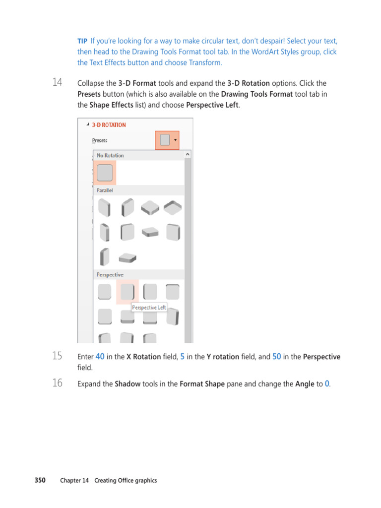 Presets Button (Which Is Also Available On The Drawing Tools Format Tool Tab in PDF