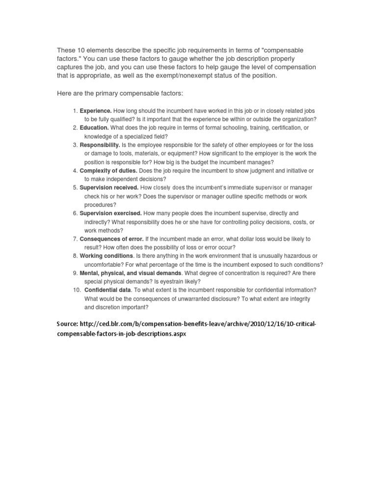 10 Comp en Sable Factors | PDF