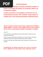 Factor Analysis Notes