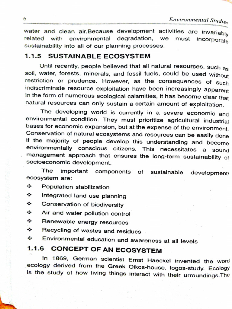 Environmental Studies Ecosystem | PDF