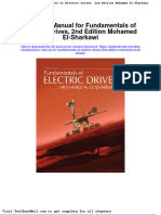 Solution Manual For Fundamentals of Electric Drives 2nd Edition Mohamed El Sharkawi