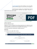 Merge Sort: Merge Sort Is Defined As A: Sorting Algorithm