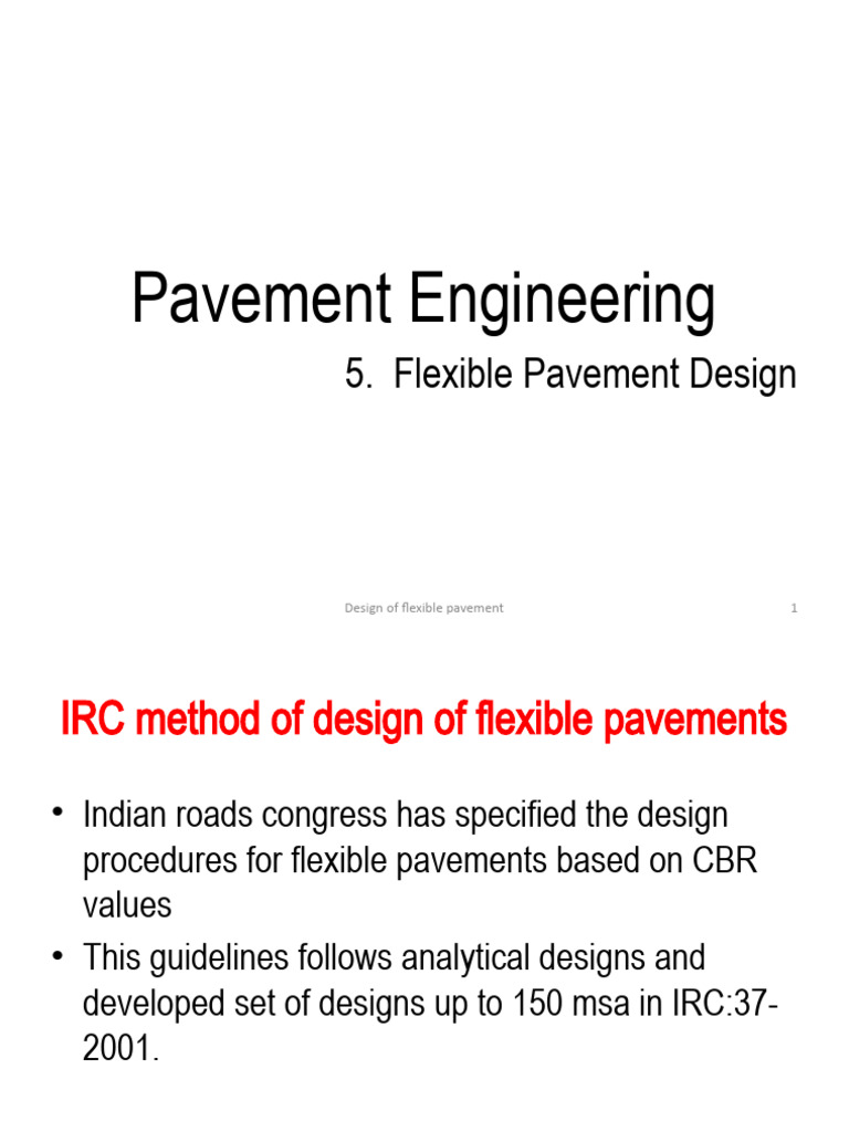 C - 5-Design of Flexible Pavements | PDF
