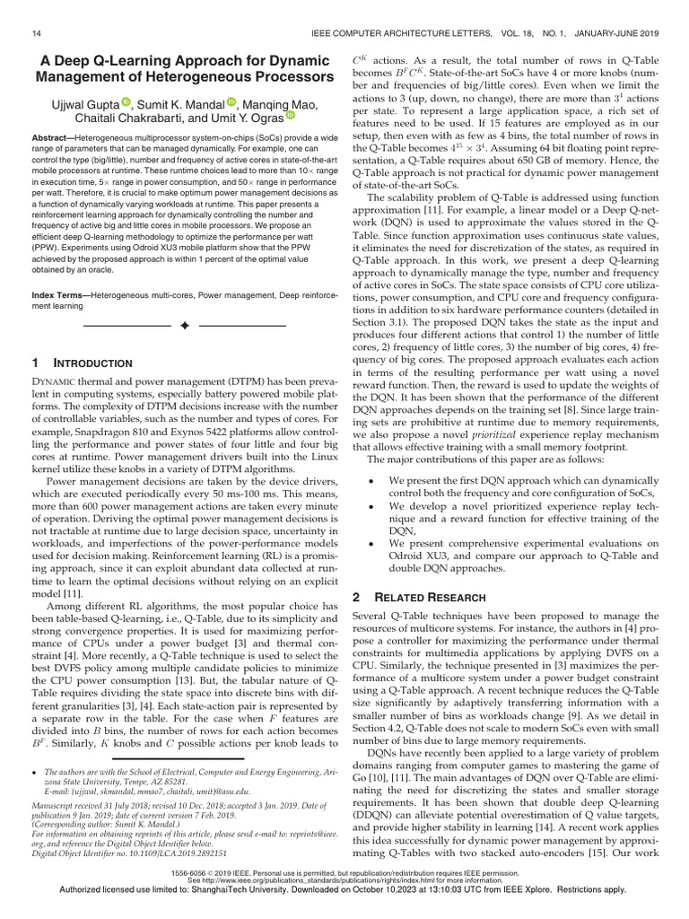 A Deep Q-Learning Approach For Dynamic Management of Heterogeneous ...