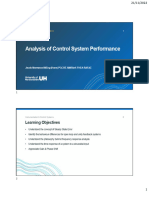 6ENT1009 - Lecture - Analysis of Control Systems Performance