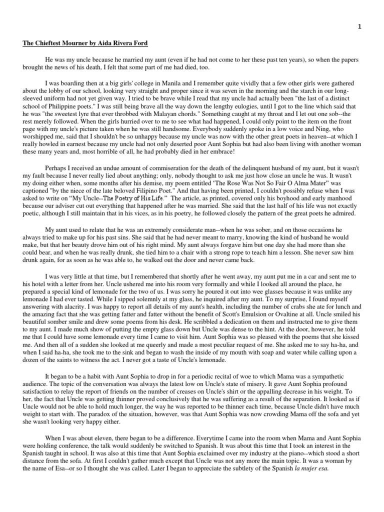 The chieftest mourner protagonist image