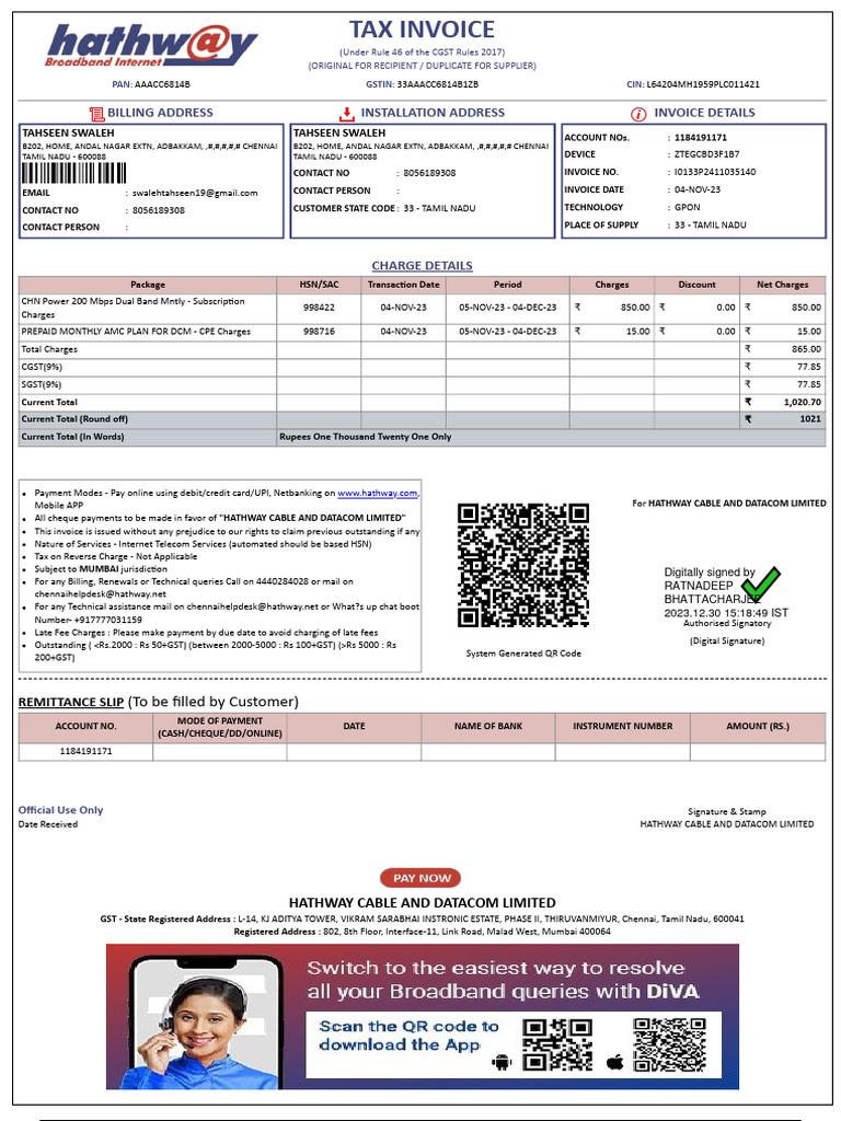 I0133p2411035140 | PDF | Invoice | Payments