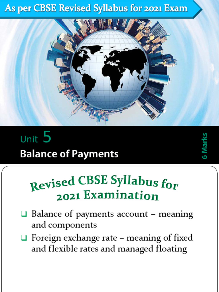DEY's Balance of Payments PPTs As Per Revised Syllabus (Teaching Made