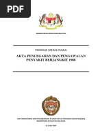 (Sop) Akta Pencegahan Dan Pengawalan Penyakit Berjangkit 1988