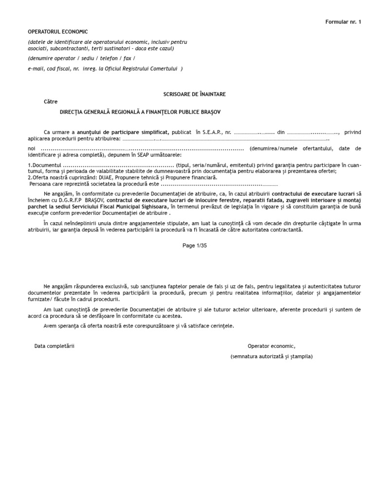 Modele Formulare Editabile | PDF