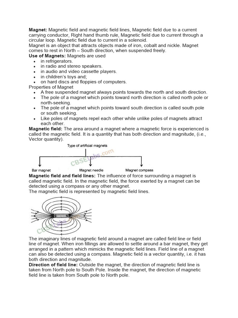 Magnetic Effect of Current | PDF | Magnetic Field | Alternating Current