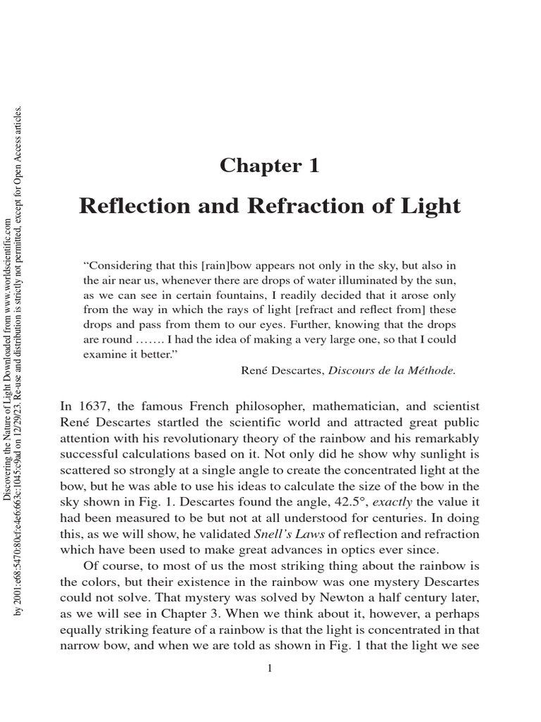 2022 reflection and refraction of light pdf rainbow light