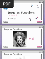 CV - Lecture 2 - Image As Functions