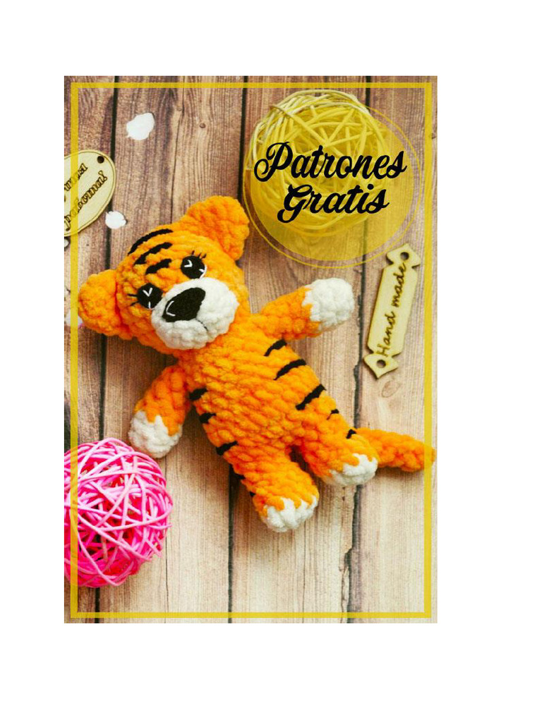 Pequeno tigre bonito pdf amigurumi patron gratis en espanol pdf
